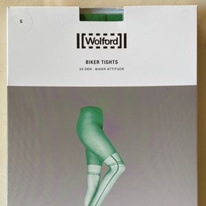 WOLFORD Biker geometric-pattern stretch-woven tights